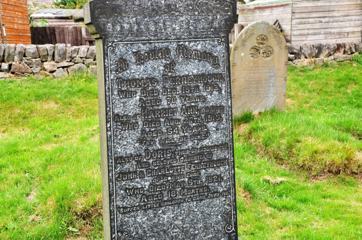 headstone photograph linked to Harriet Ann Wardle