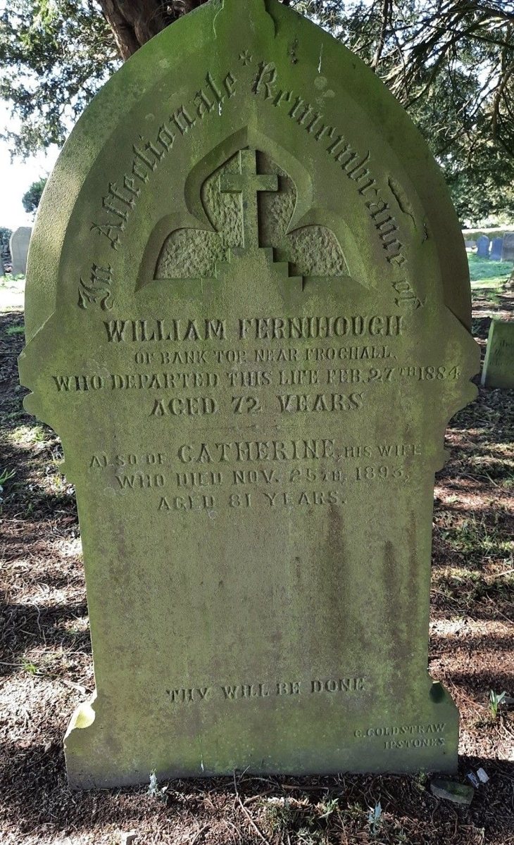 headstone photograph linked to William Fernihough