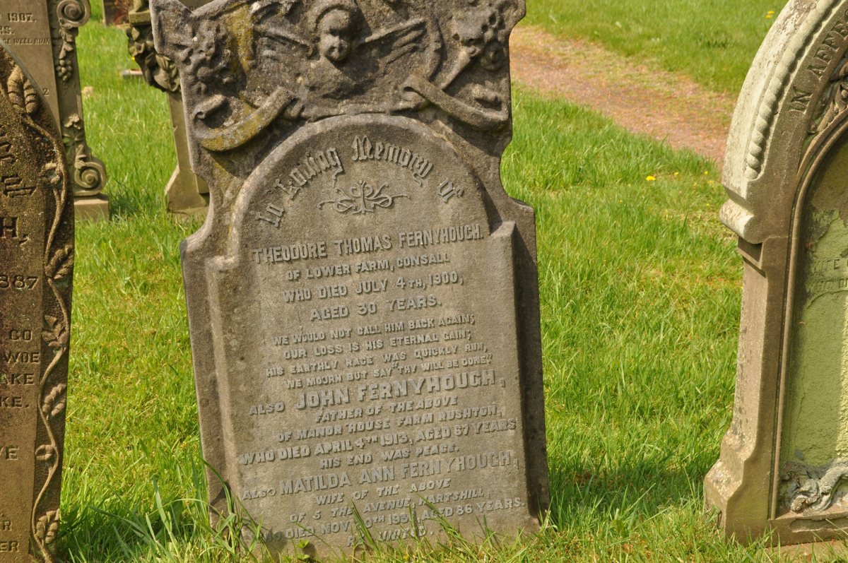 headstone photograph linked to John Ferneyhough