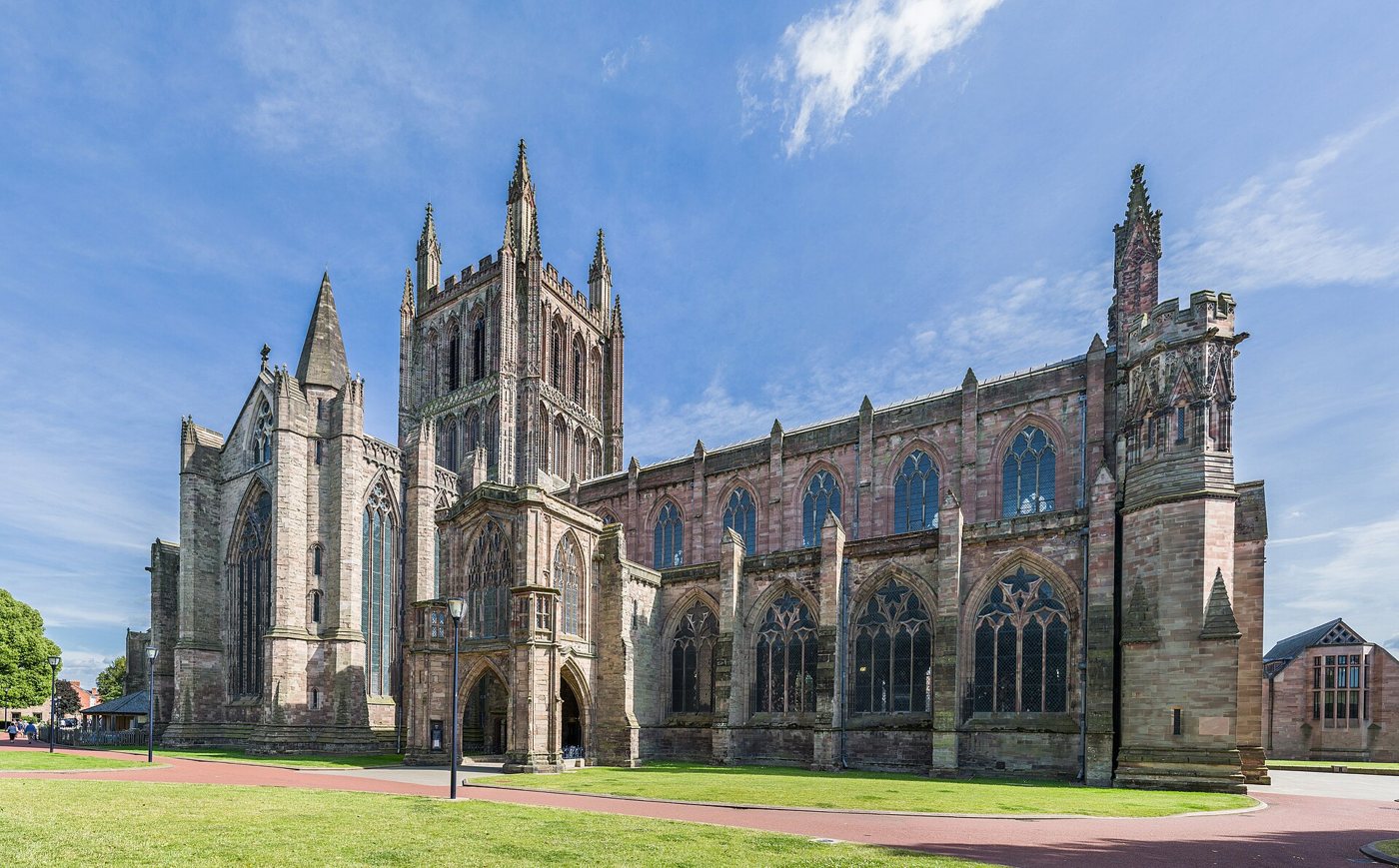 Hereford Cathedral exterior from the north-west